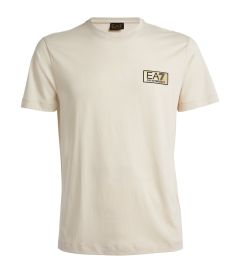 GA MAN JERSEY RAINY DAY T-SHIRT WITH GOLD BADGE-BEIGE
