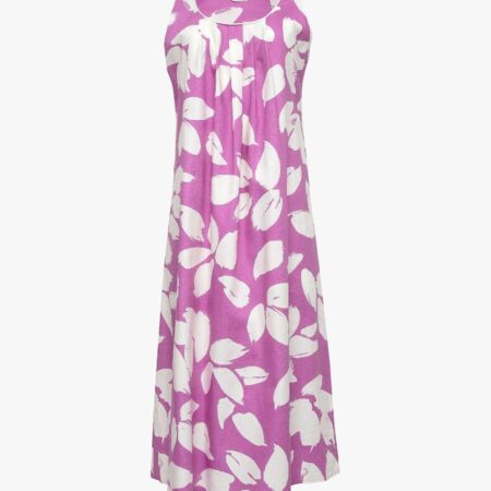 CYBERJAMMIES VIOLA PETAL PRINT LONG NIGHT DRESS