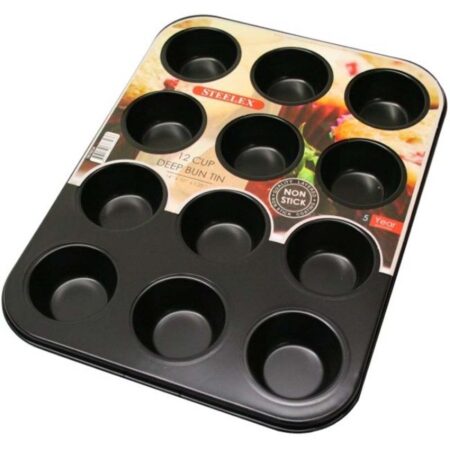 STEELEX 12 CUP BUN TIN 14** 10X1.25*