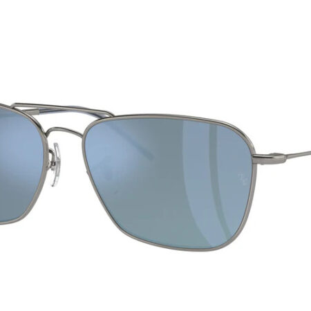 RAYBAN SUNGLASSES CARAVAN REVERSE-GUNMETAL / LIGHT BLUE MIRRORED