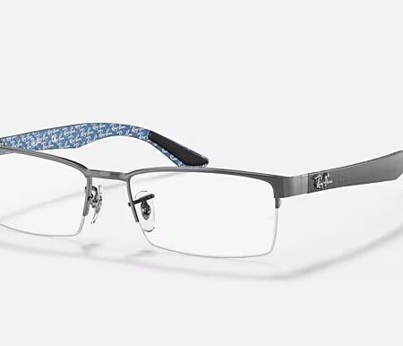 RAYBAN OPTICAL GLASSES GUNMETAL/DEMO LENSES