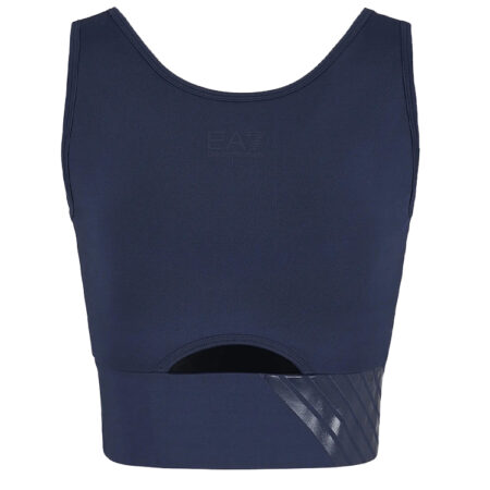 GIORGIO ARMANI WOMAN JERSEY NAVY BLUE SPORT BRA