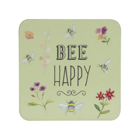THE ENGLISH TABLE WARE BEE HAPPY SET OF 4 COASTER
