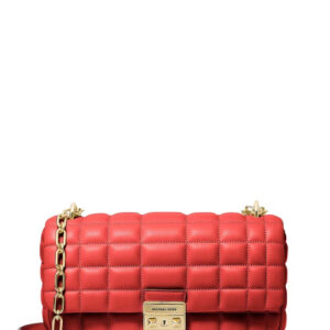 MK TRIBECA DEEP RED HAND BAG  LONG CHAIN - Image 1