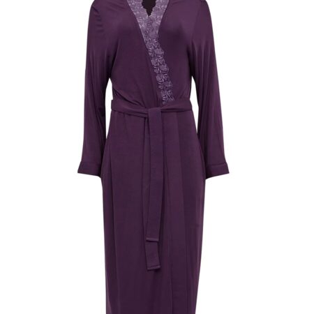 CB NORAROSE MAEVE PURPLE JERSEY L/SLV LONG DRESSING GOWN-12