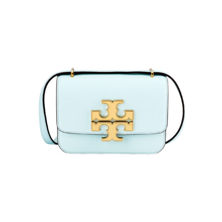 TORY BURCH ELEANOR PBBLED SMALL SMALL CONVERTIBLE SKY SHOULDER BAG