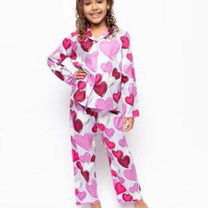 CYBERJAMMIES VIOLA MJ GIRLS HEART PRINT L/SLV PYJAMA SET - Image 1