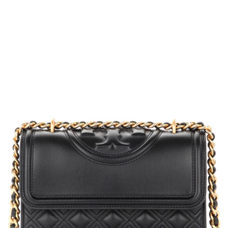 TORY BURCH FLEMING CONVERTIBLE SMALL BLACK SHOULDER BAG