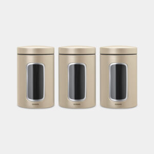 BRABANTIA SET OF 3 WINDOW CANISTERS - Image 1
