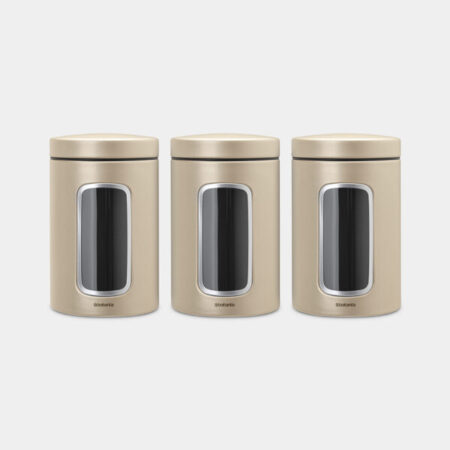 BRABANTIA SET OF 3 WINDOW CANISTERS