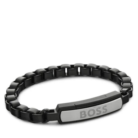 HB BLACK PLATED BRACELET CHAIN