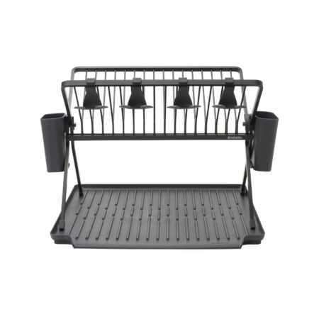 BRABANTIA FOLDABLE DISH DRYING RACK LARGE BLACK