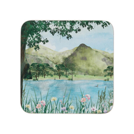 THE ENGLISH TABLE WARE LAKE SCENE SET OF 4 COASTERS