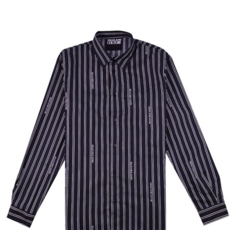 VERSACE PRNT STRIPES LOGO COT TWILL PRINT STRIPES LOGO BLACK