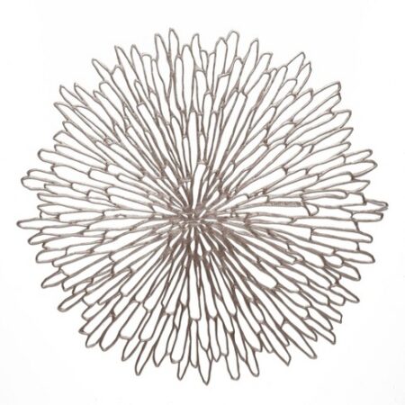 CHILEWICH PRESSED BLOOM TABLE MAT GUMMETAL