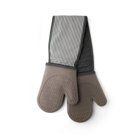TAYLORS EYE SILICONE DOUBLE GREY STRIPE OVEN GLOVE