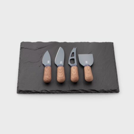 TAYLORS EYE BROOKLYN SLATE CHEESE BOARD & KNIFE SET WALNUT