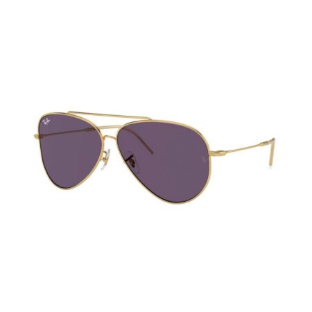 RAYBAN SUNGLASSES AVIATOR REVERSE-GOLD / VIOLET