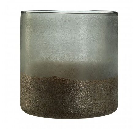 PREMIER CHIARA SML VASE SAND EFFECT METALLIC GREY VASE