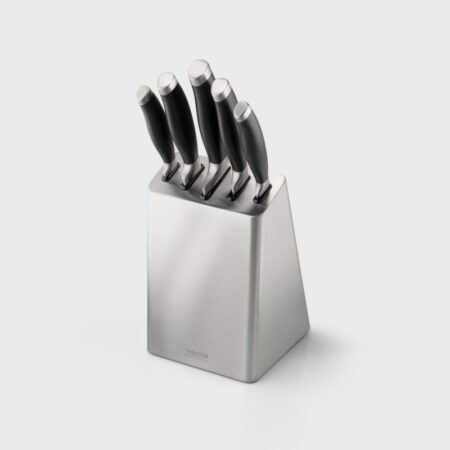 TAYLORS EYE 5PCS SABATIER STAINLESS STEEL KNIFE BLOCK SET