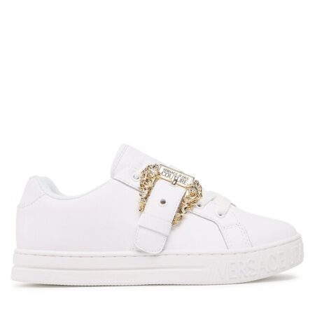 VERSACE FONDO COURT 88 DIS SK9 LEATHER+PU WHITE/GOLD