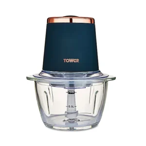 RK CAVALETTO 1L GLASS CHOPPER 350W BLUE AND ROSE GOLD - Image 1