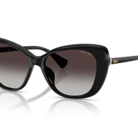 RALPH LAUREN SUNGLASSES SHINYBLK/GRADIENT GREY SIZE 56