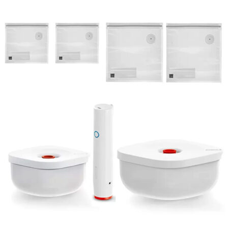GUZZINI SET OF 2 VACUUM CONTAINERS+PUMP+BAGS SAVE-IT