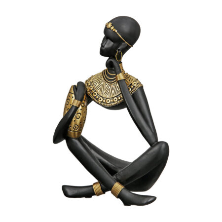 GILDE FIGURE WOMEN ORIENTAL SYNTHETIC RESIN BLACL/GOLD COLORED