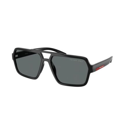 PRADA SUNGLASSES BLACK/POLAR DARK GREY SIZE 59