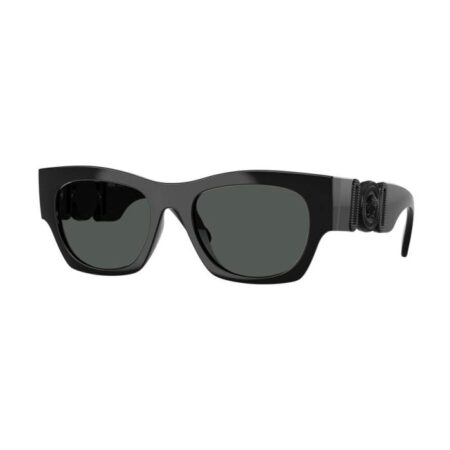 VERSACE SUNGLASSES BLACK/DARK GREY SIZE 52