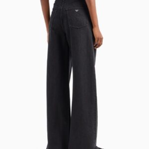 EA WOMAN DENIM 5 POCKETS PANT BLACK - Image 2