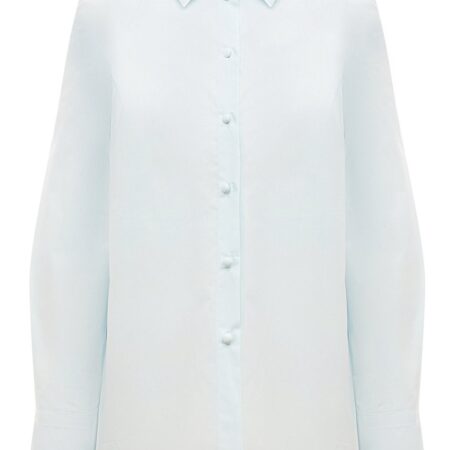 EA WOMAN WOVEN SHIRT LIGHT BLUE