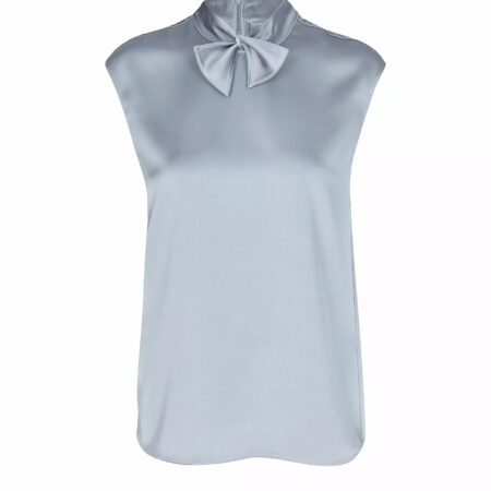 EA WOMAN WOVEN TOP MOON GREY