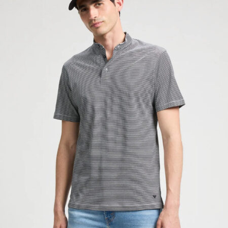 GA MAN JERSEY POLO SHIRT WHT/RIGA NAVY - Image 2