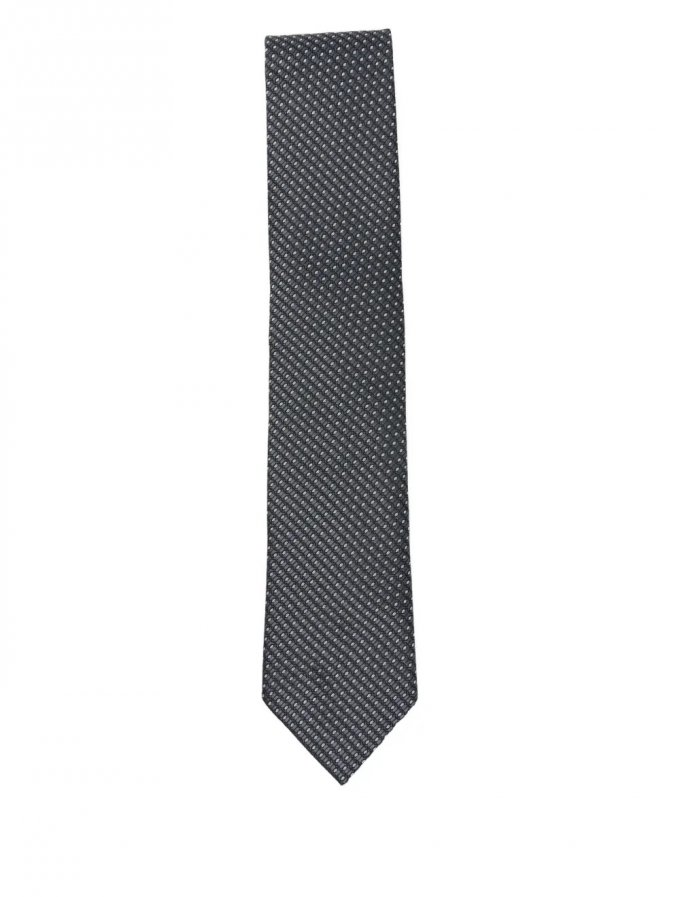 CANALI TIE 100% SILK DARK GREY - Image 2