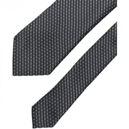 CANALI TIE 100% SILK DARK GREY